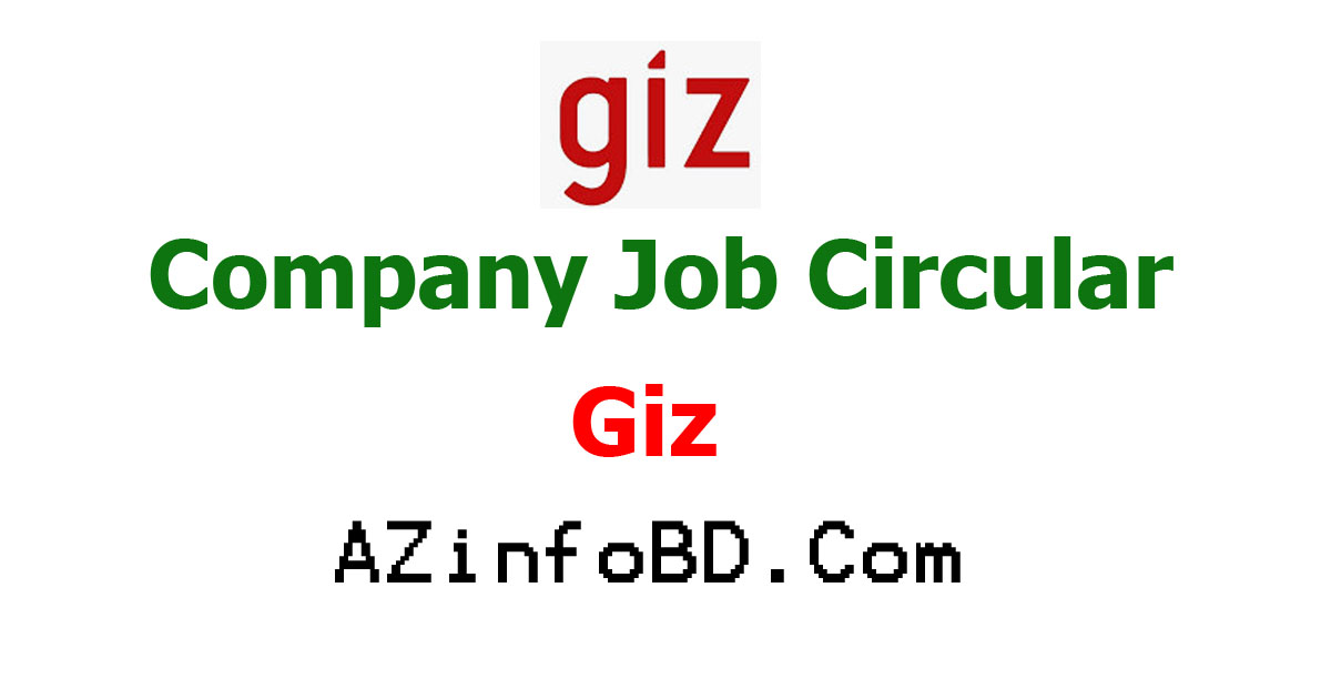 GIZ Job Circular 2022 GIZ Job Circular 2022